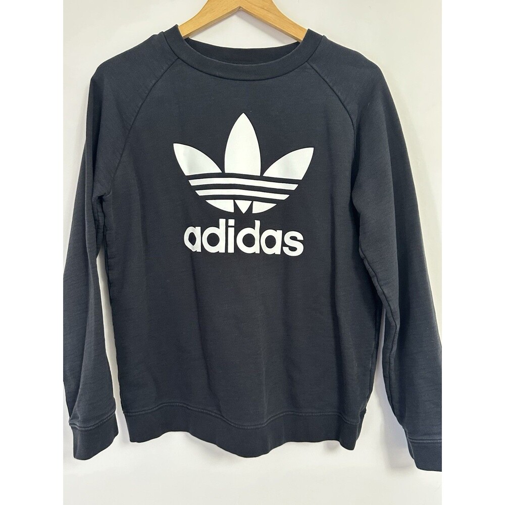 Retro Adidas Originals Men’s Black Trefoil Crewneck Sweatshirt Size L  MSRP $60